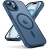 Oududianzi - Coque pour iPhone 15 Compatible avec MagSafe Magnétique, Housse de Arrière Translucide Givrée PC, TPU Silicone Bump