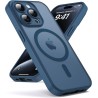 Oududianzi-Coque pour iPhone 15 Pro Compatible avec MagSafe Magnétique, Housse de Arrière Translucide Givrée PC, TPU Silicone Bu
