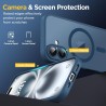 Oududianzi - Coque pour iPhone 16 Compatible avec MagSafe Magnétique, Housse de Arrière Translucide Givrée PC, TPU Silicone Bump