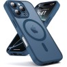 Oududianzi-Coque pour iPhone 16 Pro Compatible avec MagSafe Magnétique, Housse de Arrière Translucide Givrée PC, TPU Silicone Bu