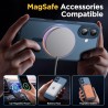 Oududianzi-Coque pour iPhone 17 Compatible avec MagSafe Magnétique, Housse de Arrière Translucide Givrée PC, TPU Silicone Bumper