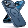 Oududianzi-Coque pour iPhone 17 Pro Compatible avec MagSafe Magnétique, Housse de Arrière Translucide Givrée PC, TPU Silicone Bu