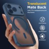 Oududianzi-Coque pour iPhone 17 Pro Compatible avec MagSafe Magnétique, Housse de Arrière Translucide Givrée PC, TPU Silicone Bu