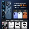Oududianzi-Coque pour iPhone 17 Pro Compatible avec MagSafe Magnétique, Housse de Arrière Translucide Givrée PC, TPU Silicone Bu