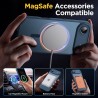 Oududianzi-Coque pour iPhone Air Compatible avec MagSafe Magnétique, Housse de Arrière Translucide Givrée PC, TPU Silicone Bumpe