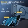 Oududianzi-Coque pour iPhone Air Compatible avec MagSafe Magnétique, Housse de Arrière Translucide Givrée PC, TPU Silicone Bumpe