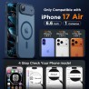Oududianzi-Coque pour iPhone Air Compatible avec MagSafe Magnétique, Housse de Arrière Translucide Givrée PC, TPU Silicone Bumpe
