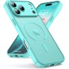 Oududianzi-Coque pour iPhone 17 Pro Max Compatible avec MagSafe Magnétique, Housse de Arrière Translucide Givrée PC, TPU Silicon
