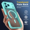 Oududianzi-Coque pour iPhone 17 Pro Max Compatible avec MagSafe Magnétique, Housse de Arrière Translucide Givrée PC, TPU Silicon