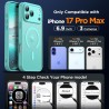 Oududianzi-Coque pour iPhone 17 Pro Max Compatible avec MagSafe Magnétique, Housse de Arrière Translucide Givrée PC, TPU Silicon