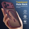 Oududianzi-Coque pour iPhone 17 Pro Max Compatible avec MagSafe Magnétique, Housse de Arrière Translucide Givrée PC, TPU Silicon