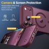 Oududianzi-Coque pour iPhone 17 Pro Max Compatible avec MagSafe Magnétique, Housse de Arrière Translucide Givrée PC, TPU Silicon