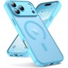 Oududianzi-coque pour iphone 17 pro max compatible avec magsafe magnétique, housse de arrière translucide givrée pc, tpu silicon