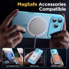 Oududianzi-coque pour iphone 17 pro max compatible avec magsafe magnétique, housse de arrière translucide givrée pc, tpu silicon