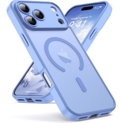 Oududianzi-Coque pour iPhone 17 Pro Max Compatible avec MagSafe Magnétique, Housse de Arrière Translucide Givrée PC, TPU Silicon