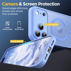 Oududianzi-Coque pour iPhone 17 Pro Max Compatible avec MagSafe Magnétique, Housse de Arrière Translucide Givrée PC, TPU Silicon
