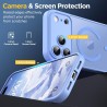 Oududianzi-Coque pour iPhone 17 Pro Max Compatible avec MagSafe Magnétique, Housse de Arrière Translucide Givrée PC, TPU Silicon