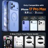 Oududianzi-Coque pour iPhone 17 Pro Max Compatible avec MagSafe Magnétique, Housse de Arrière Translucide Givrée PC, TPU Silicon