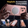 Oududianzi-Coque pour iPhone 17 Pro Max Compatible avec MagSafe Magnétique, Housse de Arrière Translucide Givrée PC, TPU Silicon
