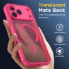 Oududianzi-Coque pour iPhone 17 Pro Max Compatible avec MagSafe Magnétique, Housse de Arrière Translucide Givrée PC, TPU Silicon