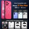 Oududianzi-Coque pour iPhone 17 Pro Max Compatible avec MagSafe Magnétique, Housse de Arrière Translucide Givrée PC, TPU Silicon