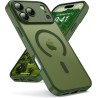 Oududianzi-coque pour iphone 17 pro max compatible avec magsafe magnétique, housse de arrière translucide givrée pc, tpu silicon