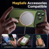 Oududianzi-coque pour iphone 17 pro max compatible avec magsafe magnétique, housse de arrière translucide givrée pc, tpu silicon