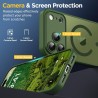 Oududianzi-coque pour iphone 17 pro max compatible avec magsafe magnétique, housse de arrière translucide givrée pc, tpu silicon