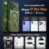 Oududianzi-coque pour iphone 17 pro max compatible avec magsafe magnétique, housse de arrière translucide givrée pc, tpu silicon
