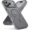 Oududianzi-coque pour iphone 17 pro max compatible avec magsafe magnétique, housse de arrière translucide givrée pc, tpu silicon