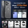 Oududianzi-coque pour iphone 17 pro max compatible avec magsafe magnétique, housse de arrière translucide givrée pc, tpu silicon