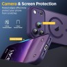 Oududianzi-Coque pour iPhone 17 Pro Max Compatible avec MagSafe Magnétique, Housse de Arrière Translucide Givrée PC, TPU Silicon