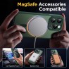 Oududianzi-coque pour iphone 15 pro max compatible avec magsafe magnétique, housse de arrière translucide givrée pc, tpu silicon