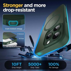 Oududianzi-coque pour iphone 15 pro max compatible avec magsafe magnétique, housse de arrière translucide givrée pc, tpu silicon