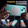 Oududianzi - Coque pour iPhone 15 Compatible avec MagSafe Magnétique, Housse de Arrière Translucide Givrée PC, TPU Silicone Bump