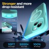 Oududianzi - Coque pour iPhone 15 Compatible avec MagSafe Magnétique, Housse de Arrière Translucide Givrée PC, TPU Silicone Bump
