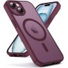 Oududianzi - Coque pour iPhone 15 Compatible avec MagSafe Magnétique, Housse de Arrière Translucide Givrée PC, TPU Silicone Bump