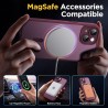Oududianzi - Coque pour iPhone 15 Compatible avec MagSafe Magnétique, Housse de Arrière Translucide Givrée PC, TPU Silicone Bump