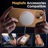 Oududianzi - coque pour iphone 15 compatible avec magsafe magnétique, housse de arrière translucide givrée pc, tpu silicone bump