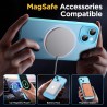 Oududianzi - coque pour iphone 15 compatible avec magsafe magnétique, housse de arrière translucide givrée pc, tpu silicone bump