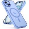 Oududianzi - Coque pour iPhone 15 Compatible avec MagSafe Magnétique, Housse de Arrière Translucide Givrée PC, TPU Silicone Bump