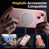 Oududianzi - Coque pour iPhone 15 Compatible avec MagSafe Magnétique, Housse de Arrière Translucide Givrée PC, TPU Silicone Bump