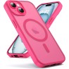 Oududianzi - Coque pour iPhone 15 Compatible avec MagSafe Magnétique, Housse de Arrière Translucide Givrée PC, TPU Silicone Bump