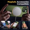 Oududianzi - coque pour iphone 15 compatible avec magsafe magnétique, housse de arrière translucide givrée pc, tpu silicone bump