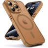 Oududianzi-coque pour iphone 15 pro compatible avec magsafe magnétique, housse de arrière translucide givrée pc, tpu silicone bu