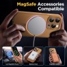 Oududianzi-coque pour iphone 15 pro compatible avec magsafe magnétique, housse de arrière translucide givrée pc, tpu silicone bu