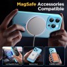 Oududianzi-coque pour iphone 15 pro compatible avec magsafe magnétique, housse de arrière translucide givrée pc, tpu silicone bu