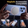 Oududianzi-Coque pour iPhone 15 Pro Compatible avec MagSafe Magnétique, Housse de Arrière Translucide Givrée PC, TPU Silicone Bu