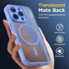 Oududianzi-Coque pour iPhone 15 Pro Compatible avec MagSafe Magnétique, Housse de Arrière Translucide Givrée PC, TPU Silicone Bu