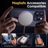 Oududianzi-coque pour iphone 15 pro compatible avec magsafe magnétique, housse de arrière translucide givrée pc, tpu silicone bu